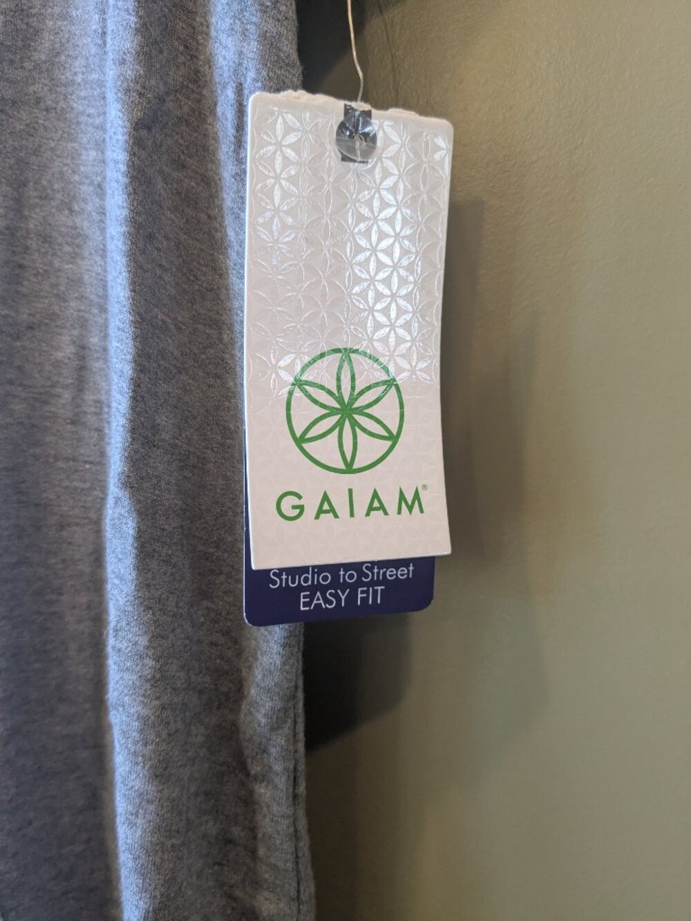 Gaiam Street to Studio Hooded Short Sleeve Dress Med Gray Sporty Athleisure NWT - Picture 4 of 9